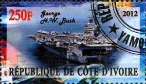 Stamp, George H.W. Bush, Cinderellas,  , Ships