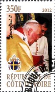 Stamp, Pope Jean-Paul II, Cinderellas,  , People, Popes