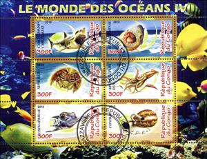 Mini Sheet, Le'Monde des Oceans IV, Cinderellas,  
