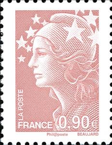Stamp, Marianne de Beaujard, France,  