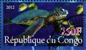 Stamp, Sea turtle, Cinderellas,  , Turtles