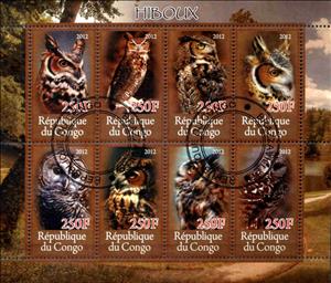 Mini Sheet, Hiboux, Cinderellas,  , Birds, Owls