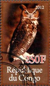 Stamp, Owl, Cinderellas,  , Birds, Owls