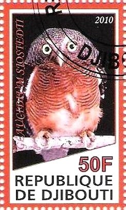 Stamp, Geaucidium Sjostedti, Cinderellas,  , Animals (Fauna), Birds, Birds of Prey, Owls