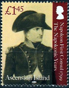 Stamp, Napoleon first consul 1799, Ascension Island,  