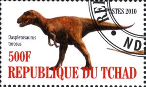 Stamp, Daspletosaurus torosus, Cinderellas,  , Dinosaurs