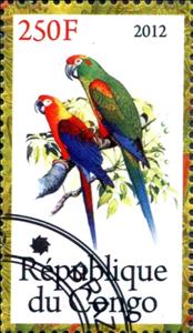 Stamp, Parrots, Cinderellas,  , Birds