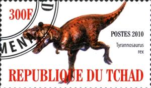 Stamp, Tyrannosaurus rex, Cinderellas,  , Dinosaurs
