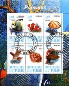 Mini Sheet, Poissons, Cinderellas,  , Fishes