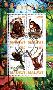 Mini Sheet, Monkeys, Cinderellas,  , Animals (Fauna), Monkeys