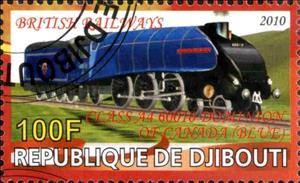Stamp, British Railways Class A4 60010 Dominion of Canada, Cinderellas,  , Locomotives, Railways, Steam Traction