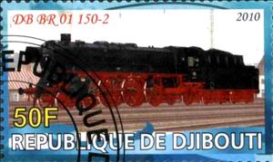 Stamp, Db Br 01 150-2, Cinderellas,  , Locomotives, Railways, Steam Traction