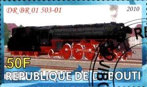 Stamp, Dr Br 01 503-01, Cinderellas,  , Locomotives, Railways, Steam Traction