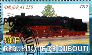 Stamp, Dr Br 41 256, Cinderellas,  , Locomotives, Railways, Steam Traction