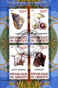 Mini Sheet, Champignons et mineraux, Cinderellas,  , Minerals, Mushrooms