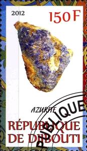 Stamp, Azurite, Cinderellas,  , Minerals