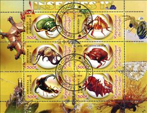 Mini Sheet, Insectes IV, Cinderellas,  , Insects