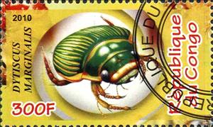 Stamp, Dytiscus marginalis, Cinderellas,  , Insects