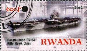 Stamp, Constellation CV-64, Cinderellas,  , Ships