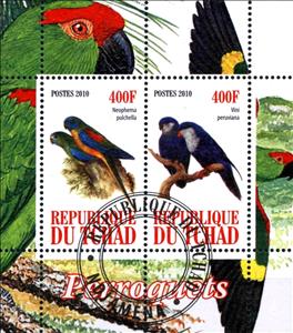 Mini Sheet, Perroquets, Cinderellas,  , Animals (Fauna), Birds