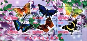 Mini Sheet, Papillons, Cinderellas,  , Butterflies