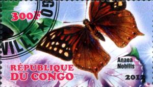 Stamp, Anaea nobilis, Cinderellas,  , Butterflies