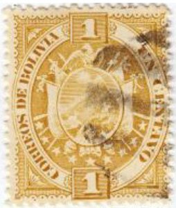 Stamp, New Coat of arms, Bolivia,  