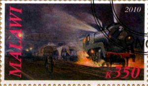 Stamp, Locomotive, Cinderellas,  , Locomotives, Railways, Steam Traction