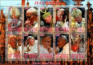 Mini Sheet, Jean-Paul II, Cinderellas,  , People, Popes