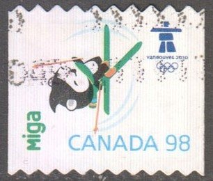 Stamp, Vancouver 2010 Winter Games Mascots and Emblems, Canada,  , Olympic Games, Skiing