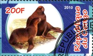 Stamp, Marine mammals, Cinderellas,  