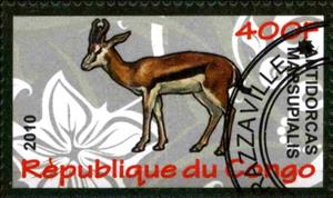 Stamp, Springbok (Antidorcas marsupialis), Cinderellas,  
