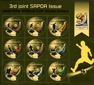 Mini Sheet, Miniature Sheet, South Africa,  , Football (Soccer), Round Stamps