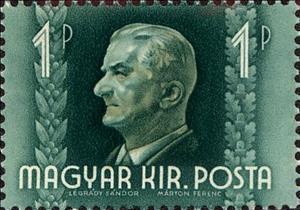 Stamp, Miklós Horthy, Regent of Hungary, Hungary,  , Heads of State