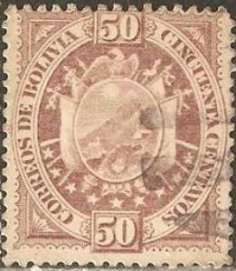 Stamp, New Coat of arms, Bolivia,  