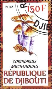 Stamp, Cortinarius mucifluoides, Cinderellas,  , Mushrooms