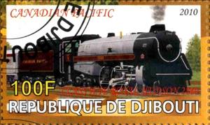 Stamp, Canadian Pacific Class H1E Royal Hudson 2860, Cinderellas,  , Locomotives, Railways, Steam Traction