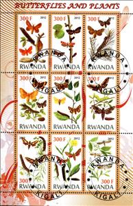 Mini Sheet, Butterflies and Plants, Cinderellas,  , Butterflies