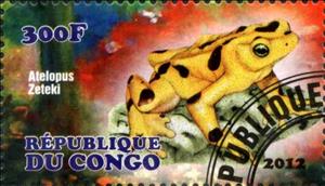Stamp, Atelopus zeteki, Cinderellas,  , Frogs