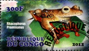 Stamp, Rhacophorus prominanus, Cinderellas,  , Frogs