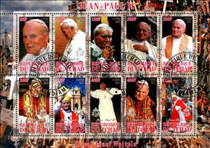 Mini Sheet, Jean-Paul II, Cinderellas,  , People, Popes