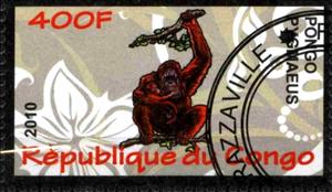 Stamp, Bornean Orangutan (Pongo pygmaeus), Cinderellas,  