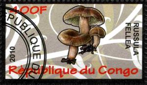 Stamp, Russula fellea, Cinderellas,  , Mushrooms