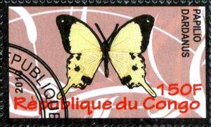 Stamp, Papilio dardanus, Cinderellas,  , Butterflies
