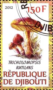Stamp, Tricholomopsis rutilans, Cinderellas,  , Mushrooms