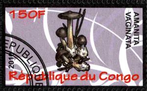 Stamp, Amanita vaginata, Cinderellas,  , Mushrooms