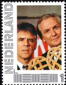 Stamp, 60 Years Dutch television: Looked up the Week, Netherlands,  , Actors, Television