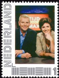 Stamp, 60 Years Dutch television: Time for Max, Netherlands,  , Actors, Television