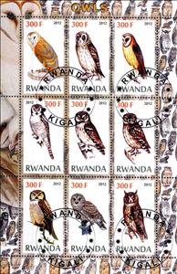 Mini Sheet, Owls, Cinderellas,  , Birds, Owls