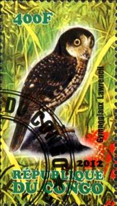 Stamp, Gymnoglaux Lawrencii, Cinderellas,  , Birds